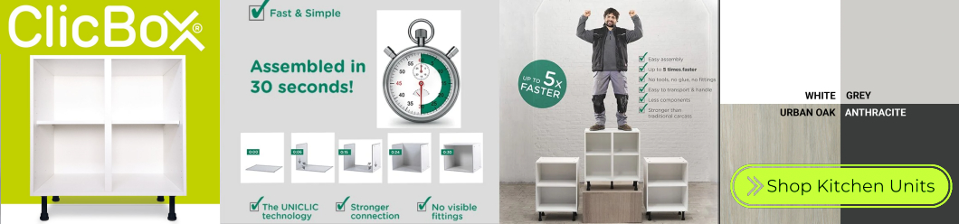 Clicbox kitchen units banner