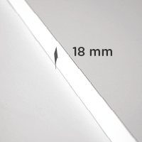 18mm thick MFC panels, 1mm ABS on leading edges