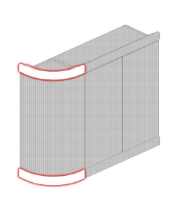 Newmarket curved straight cornice/pelmet