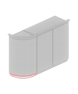 Newmarket curved tangent pelmet