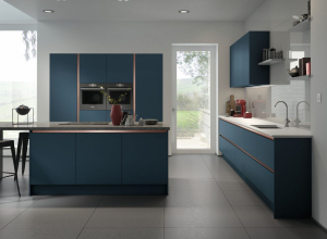 Vivo PTO Midnight Blue Slab Painted kitchen door
