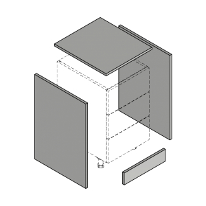 Cladding Pack for 400mm 3 Drawer Chest