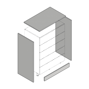 Cladding Pack for 800mm 5 Drawer Tallboy