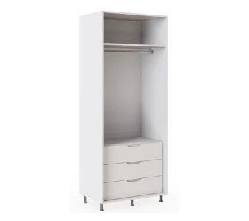 Double Wardrobe with 3 Internal Drawers