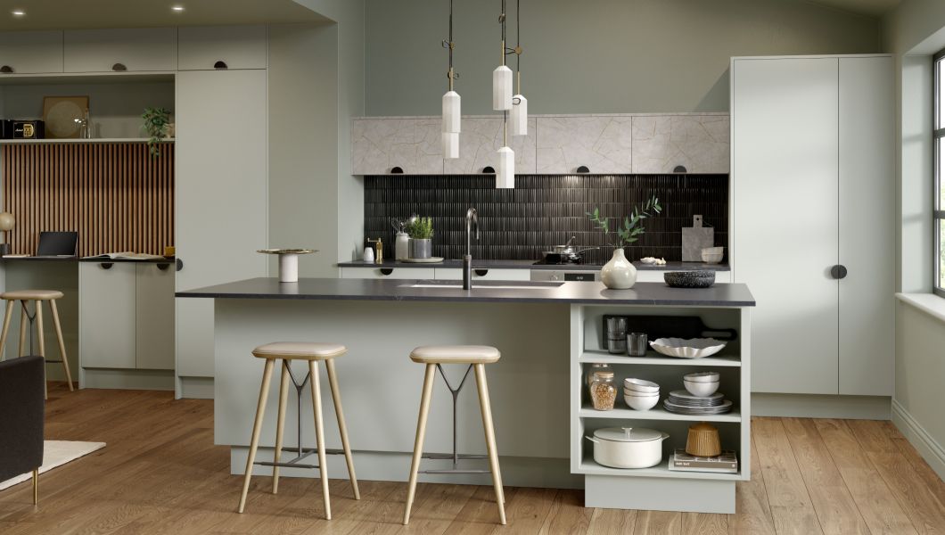 Zurfiz Matt Pistachio Green Kitchen