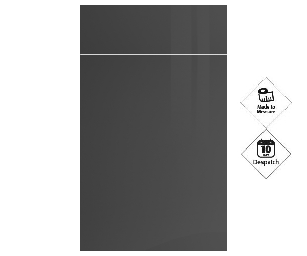 Zurfiz Super-Gloss Graphite Door