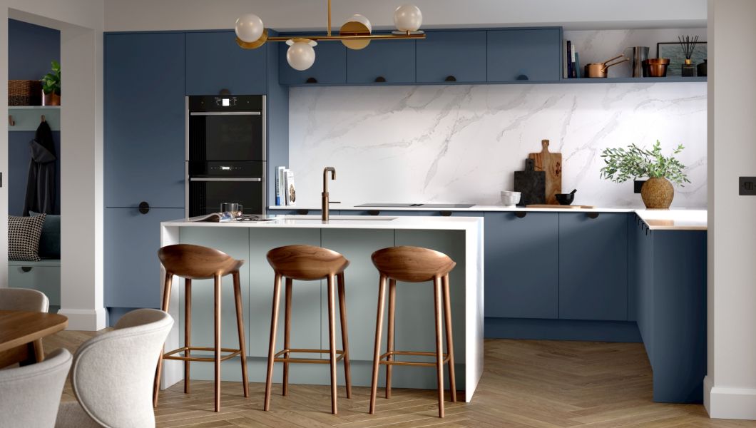 Zurfiz Super-Matt Colonial Blue Kitchen