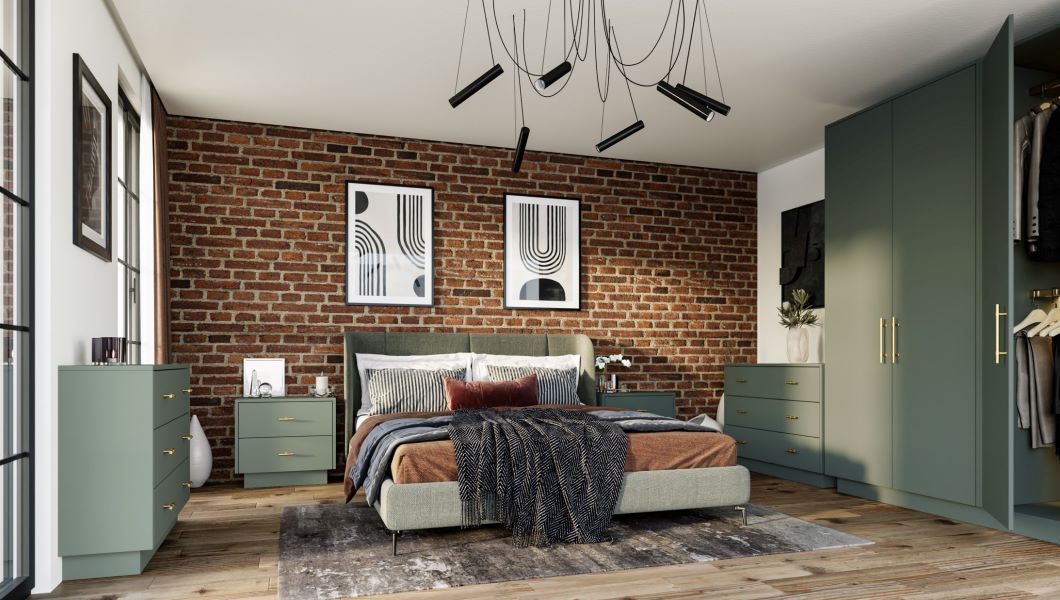 Zurfiz Super-Matt Sage Green Bedroom