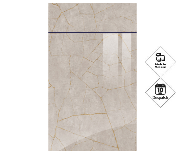 Zurfiz Ultra-Gloss Porcelain Gold Light Doors