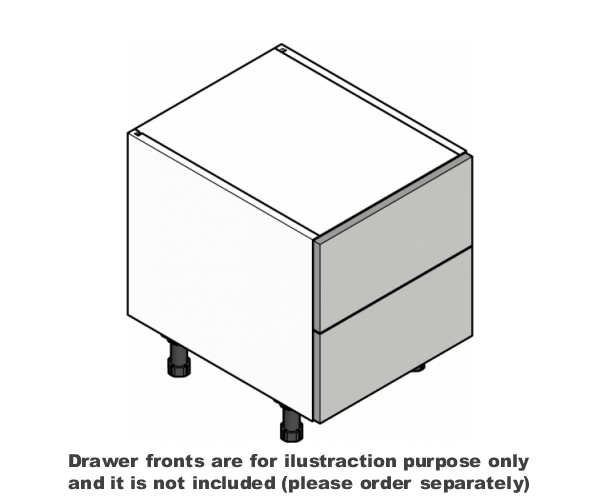 400mm 2 Drawers Bedside Cabinet