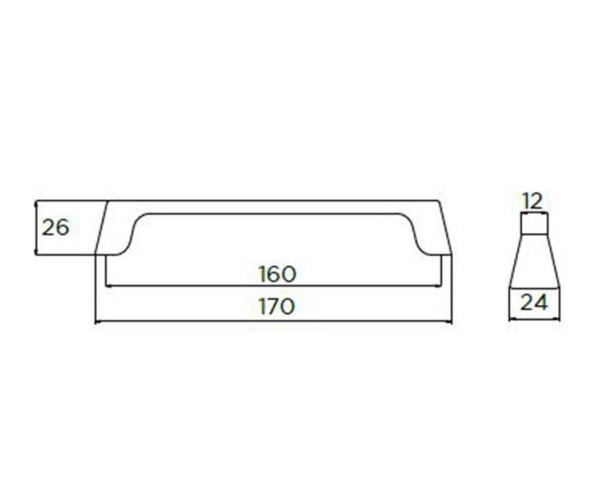Hoxton D Handles Dimensions
