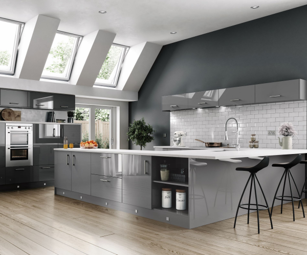 Vivo Painted Gloss Dust Grey Kitchen