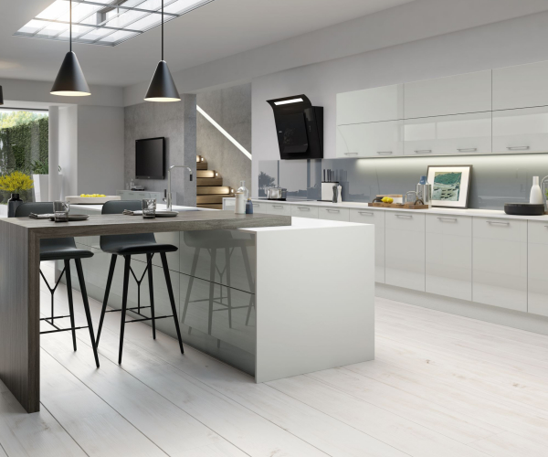 Vivo Painted Gloss Light Grey Kitchen