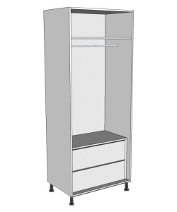 Double Wardrobe Single hanging with 2 Internal drawers