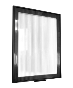 Aluflute aluminium frame with fluted glas