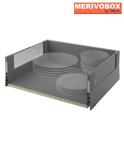 Merivobox E height BOXCOVER (192mm) Smoked Glass