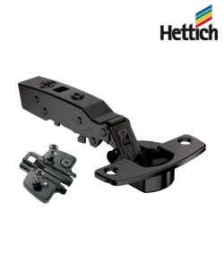 Sensy`s 110&deg; Soft Close Hinge & plate set, Obsidian Black