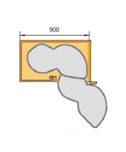 Storage Systems for 900mm Blank Corner with 450mm Door