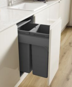 Pull Out Waste Bins for 450mm Base unit