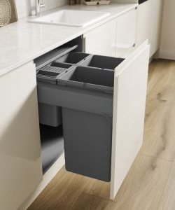 Pull Out Built-in Waste Bins for 600mm Base unit