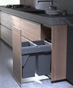 SIGE Standard Pull Out Waste Bin for 400mm Base Unit