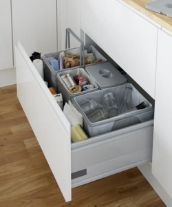 METROPOLIS Pan Drawer Recycling Bin Sets